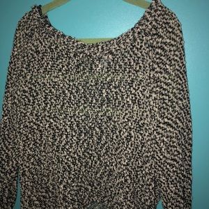 Cropped Black & White Sweater